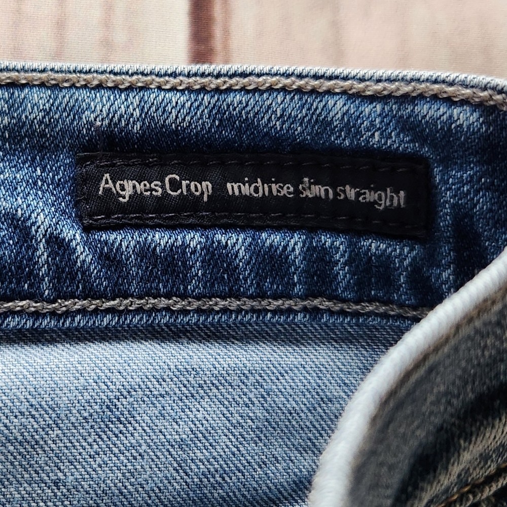 Citizens of Humanity "Agnes Crop" Mid Rise Slim Straight Blue Jean, Women's 26 - Picture 6 of 12